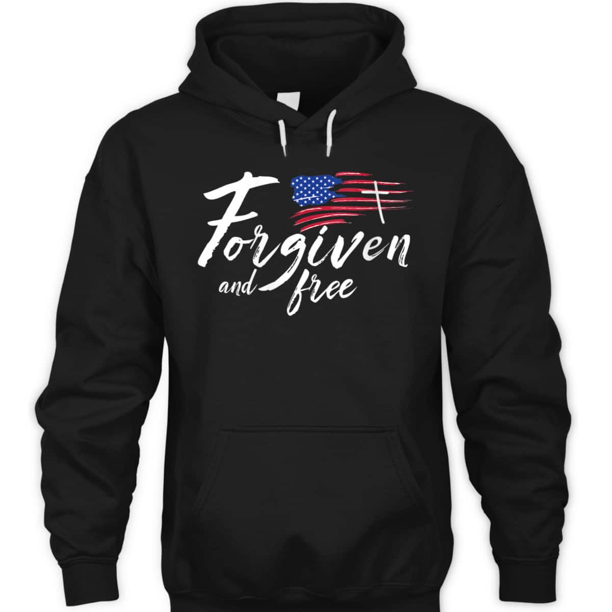 US Flag American Forgiven And Free 4th Of July Christian T-Shirt US Flag American Forgiven And Free 4th Of July Christian T-Shirt
