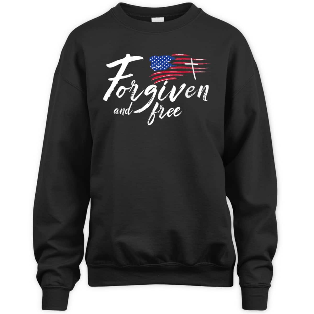 US Flag American Forgiven And Free 4th Of July Christian T-Shirt US Flag American Forgiven And Free 4th Of July Christian T-Shirt