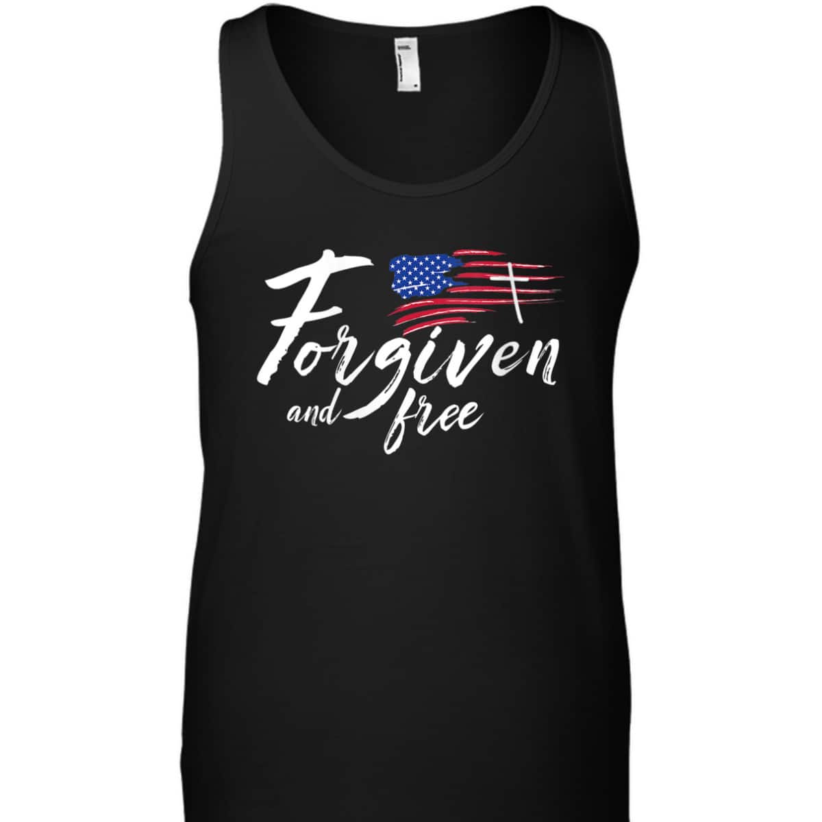 US Flag American Forgiven And Free 4th Of July Christian T-Shirt US Flag American Forgiven And Free 4th Of July Christian T-Shirt
