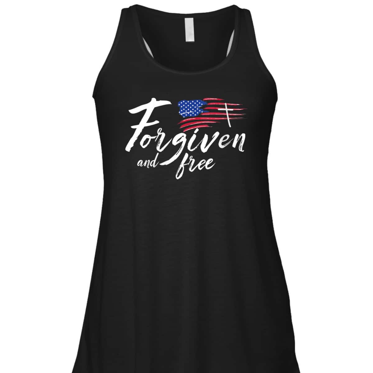 US Flag American Forgiven And Free 4th Of July Christian T-Shirt US Flag American Forgiven And Free 4th Of July Christian T-Shirt