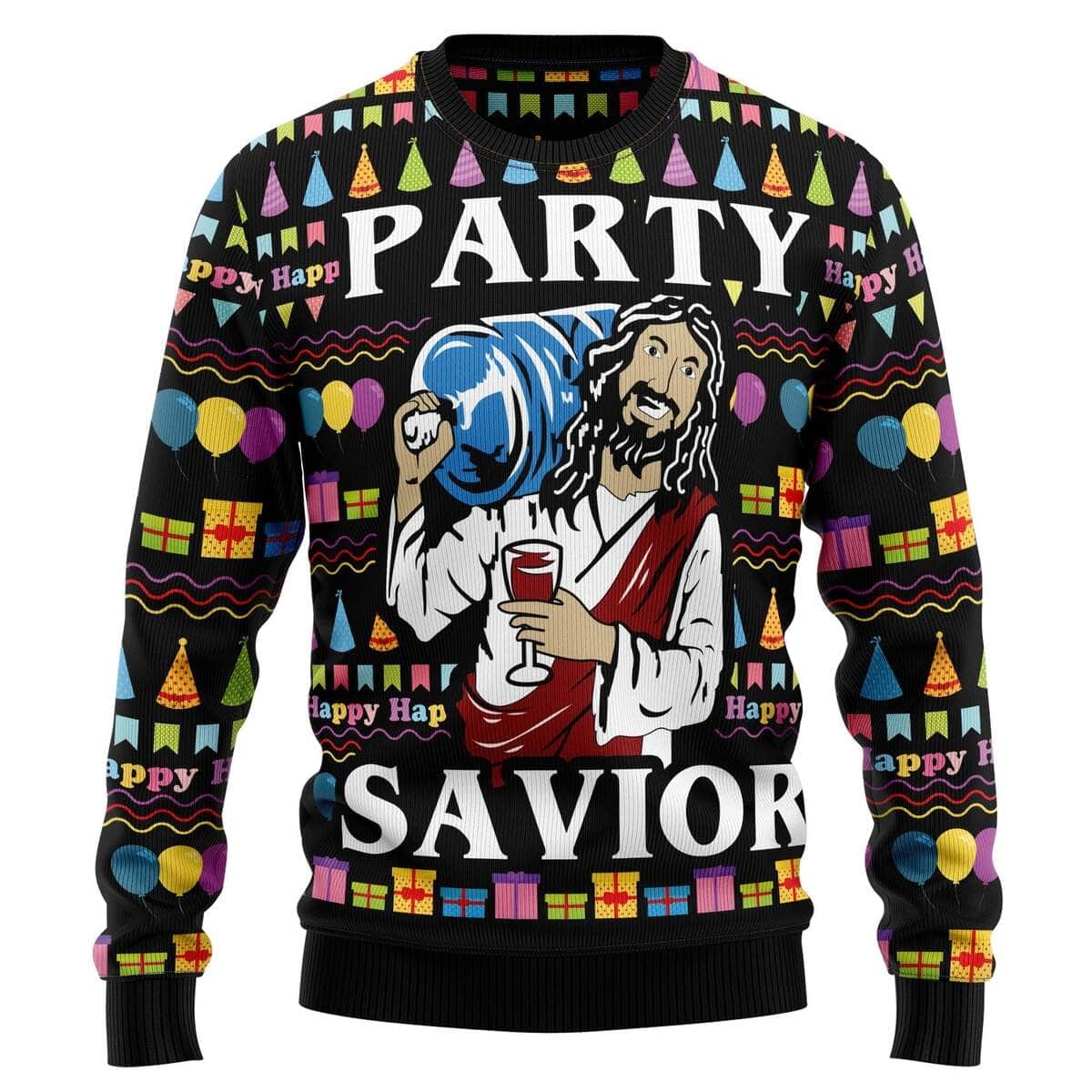 Jesus's Party Ugly Christmas Ugly Christmas Sweater Christian Religious Gift