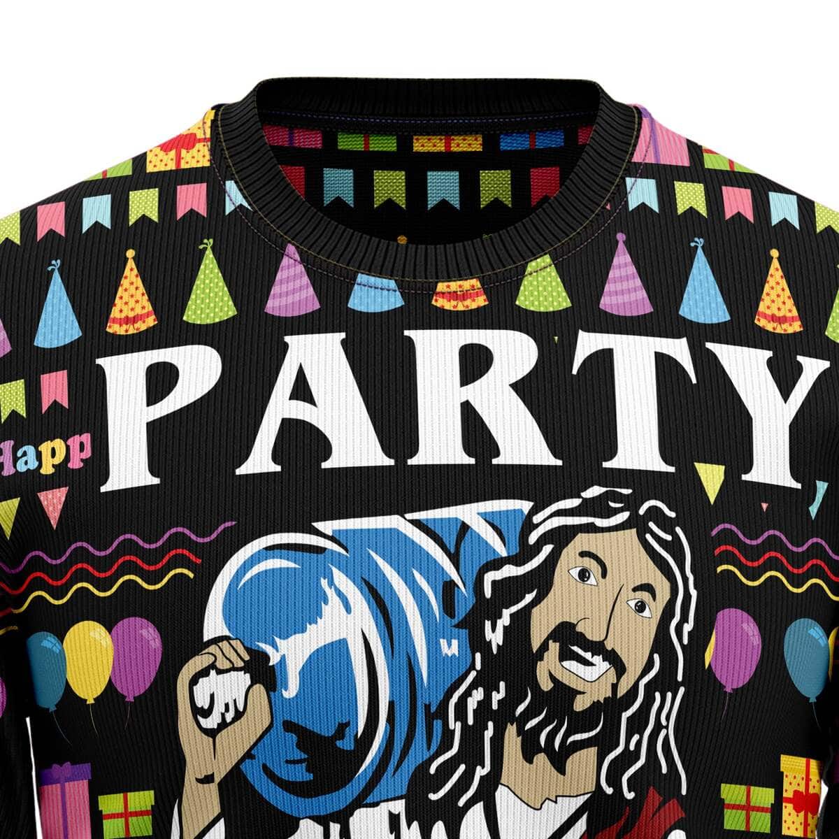 Jesus's Party Ugly Christmas Ugly Christmas Sweater Christian Religious Gift Jesus's Party Ugly Christmas Ugly Christmas Sweater Christian Religious Gift