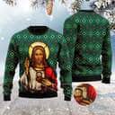 Jesus Portrait Ugly Christmas Sweater Ugly Christmas Sweater Christian Religious Gift Jesus Portrait Ugly Christmas Sweater Ugly Christmas Sweater Christian Religious Gift