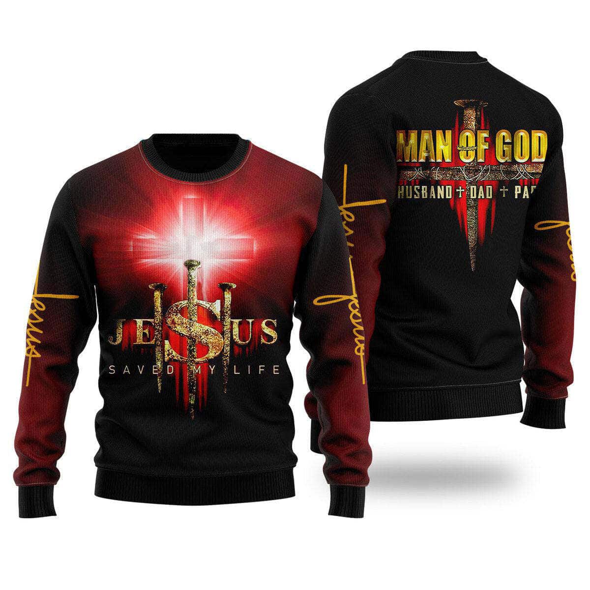 Jesus Man Of God Ugly Christmas Ugly Christmas Sweater Christian Religious Gift Jesus Man Of God Ugly Christmas Ugly Christmas Sweater Christian Religious Gift