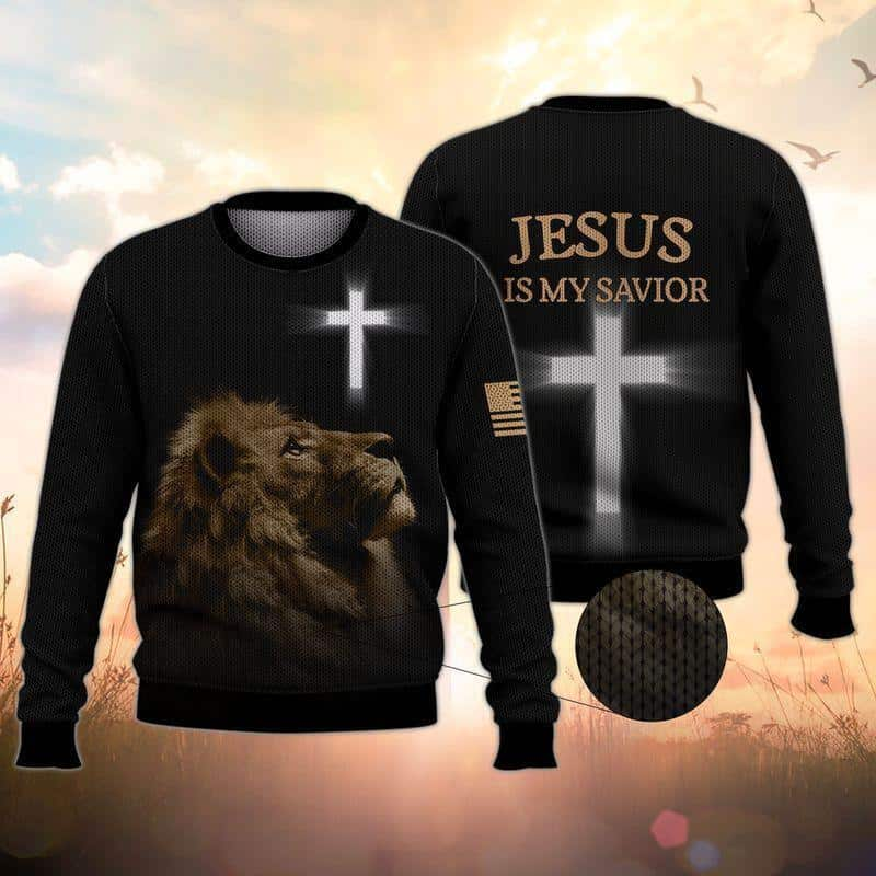 Jesus Is My Savior Ugly Christmas Ugly Christmas Sweater Christian Religious Gift