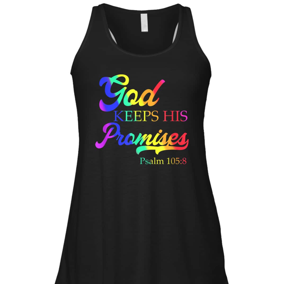 God Keeps His Promises Psalm 1058 Christian Rainbow T-Shirt
