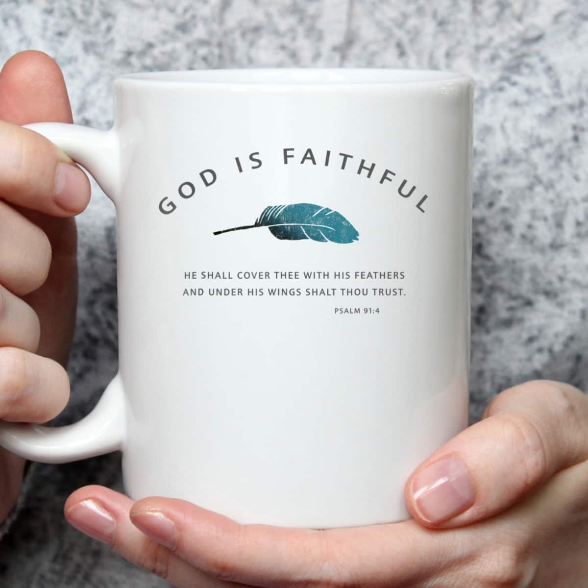 God Is Faithful Psalm 91 Christian Bible Verse Psalm 91:4 T-Shirt God Is Faithful Psalm 91 Christian Bible Verse Psalm 91:4 T-Shirt