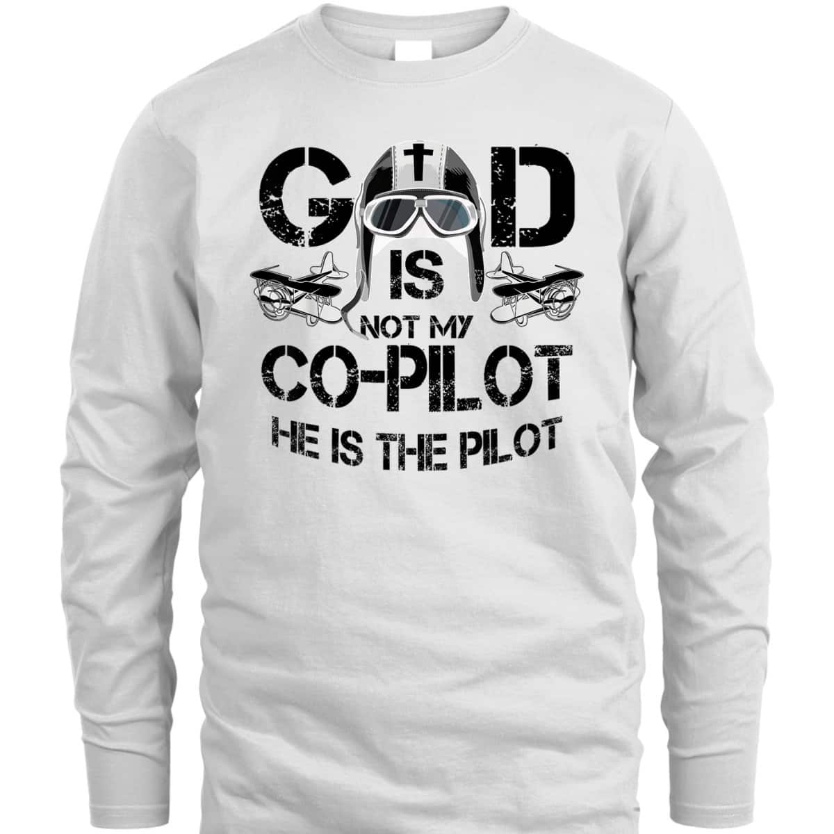 Cool God Is My Pilot Funny Christian Airplane Control Gift T-Shirt Cool God Is My Pilot Funny Christian Airplane Control Gift T-Shirt