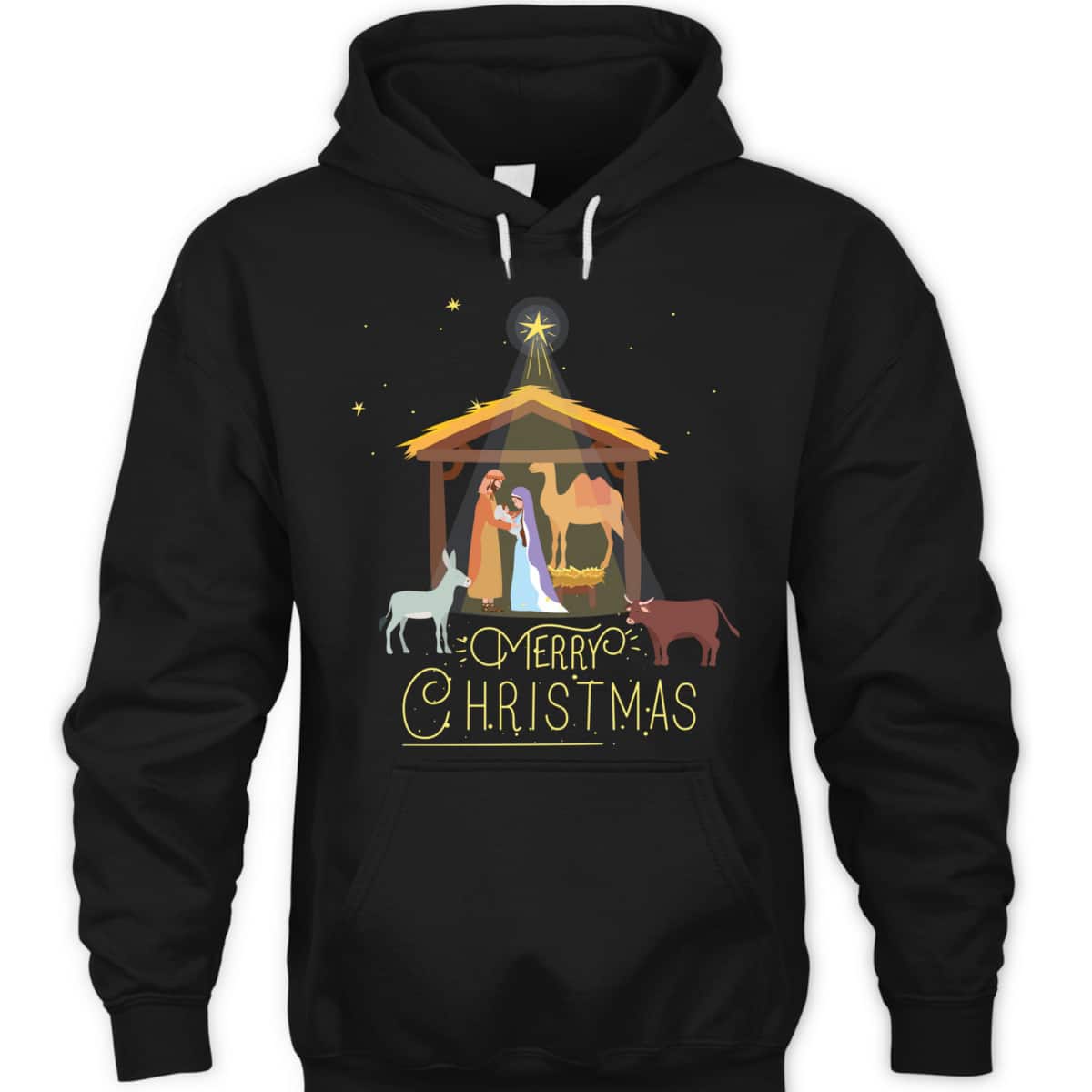 Merry Christmas Nativity Scene Baby Jesus Christian T-Shirt Merry Christmas Nativity Scene Baby Jesus Christian T-Shirt