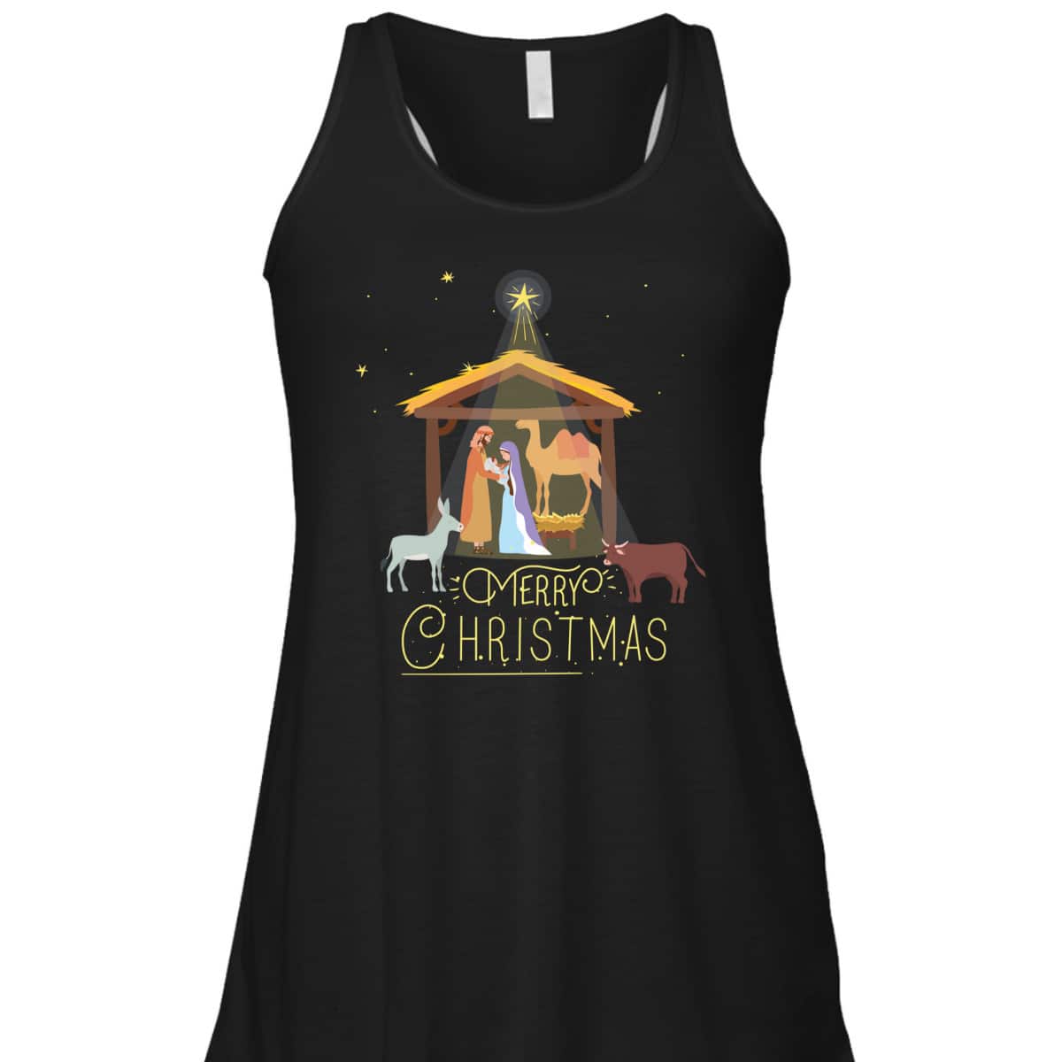 Merry Christmas Nativity Scene Baby Jesus Christian T-Shirt Merry Christmas Nativity Scene Baby Jesus Christian T-Shirt