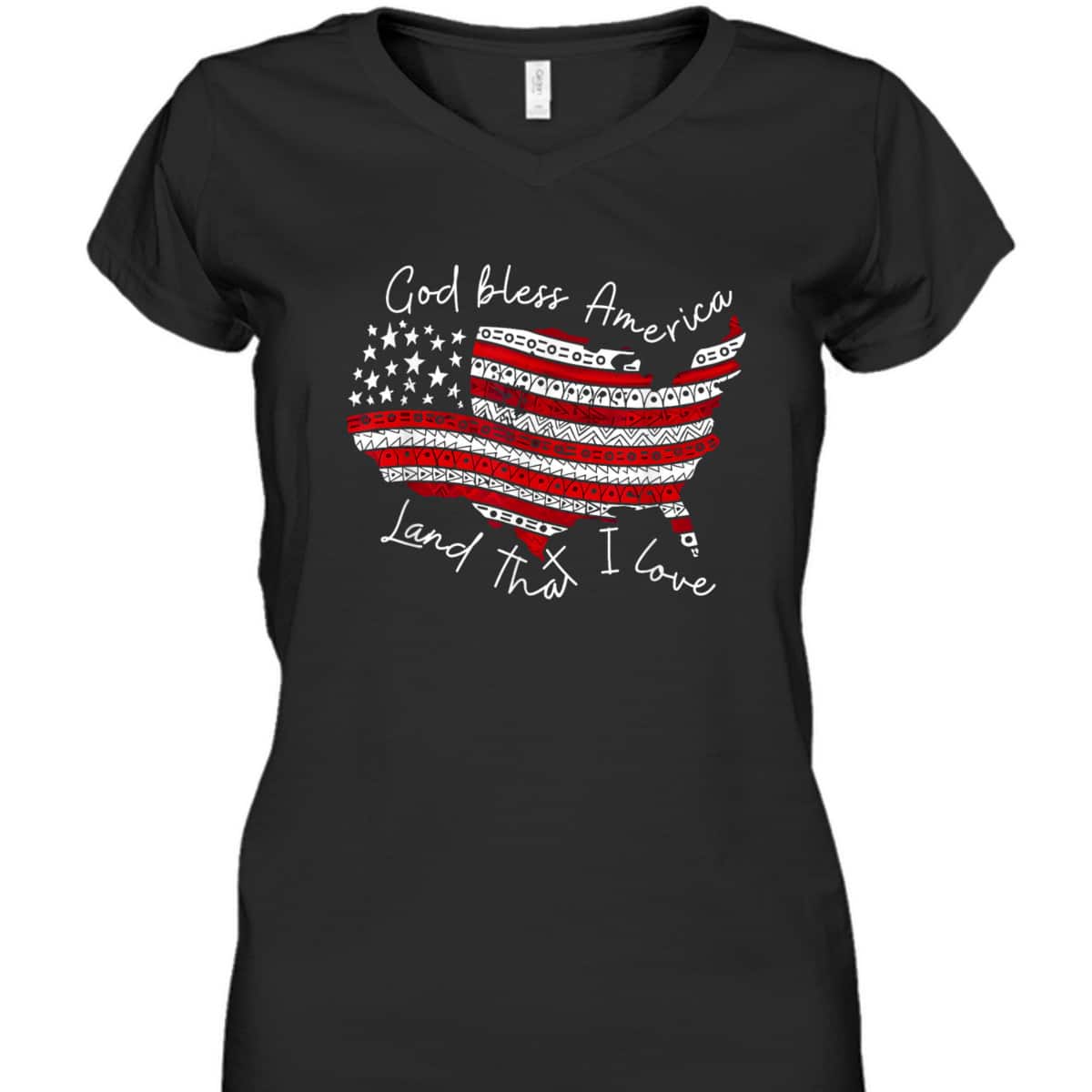 God Bless America Land That I Love 4th Of July US Flag T-Shirt God Bless America Land That I Love 4th Of July US Flag T-Shirt