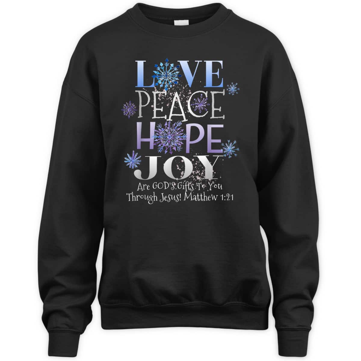 Christmas Bible Verse Love Peace Hope Joy Christian Bible Verse T-Shirt Christmas Bible Verse Love Peace Hope Joy Christian Bible Verse T-Shirt