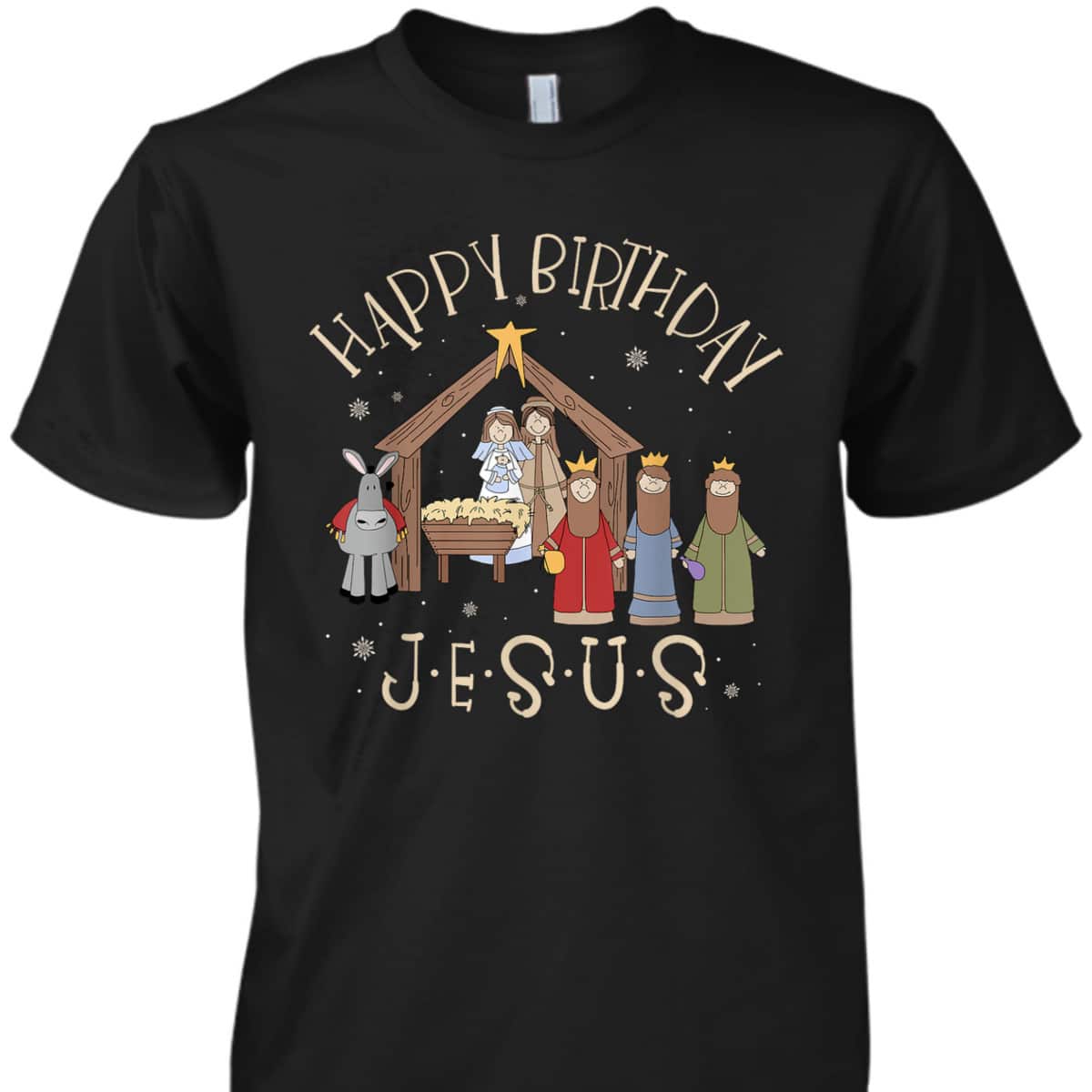 Nativity Happy Birthday Jesus Christmas Nativity Christian T-Shirt Nativity Happy Birthday Jesus Christmas Nativity Christian T-Shirt