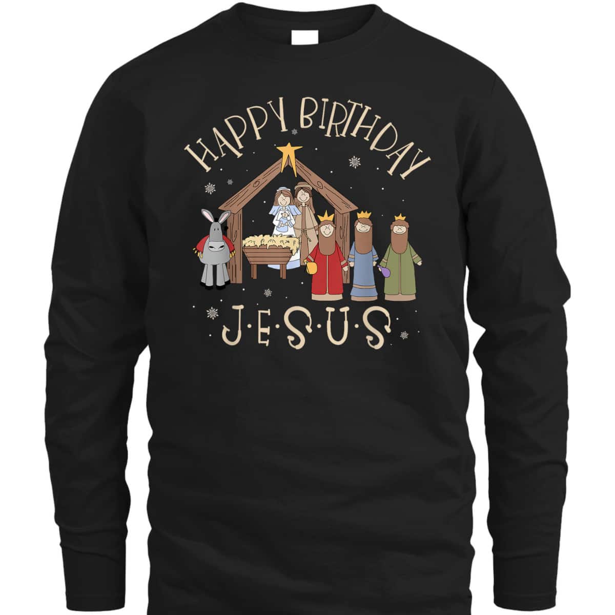 Nativity Happy Birthday Jesus Christmas Nativity Christian T-Shirt Nativity Happy Birthday Jesus Christmas Nativity Christian T-Shirt