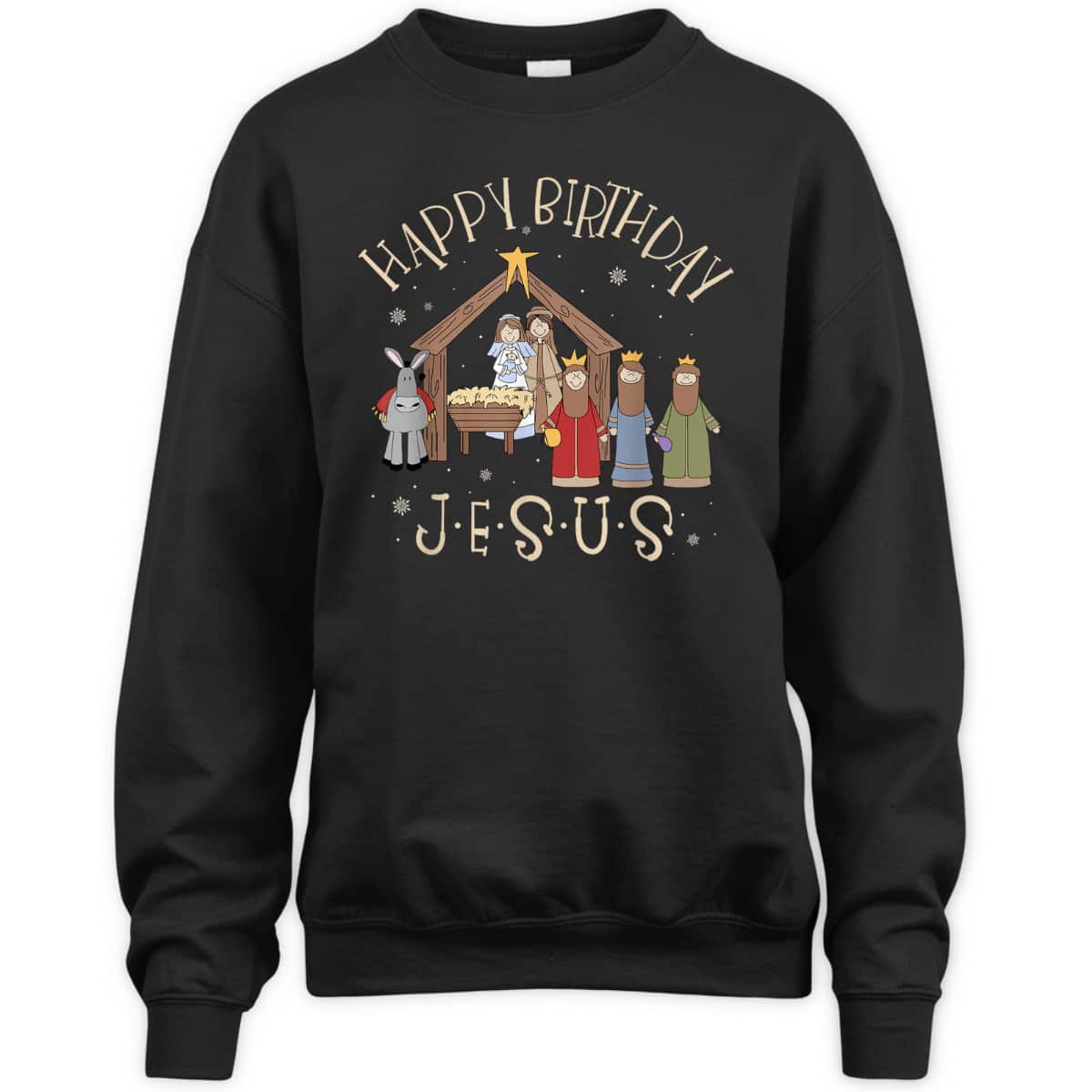 Nativity Happy Birthday Jesus Christmas Nativity Christian T-Shirt Nativity Happy Birthday Jesus Christmas Nativity Christian T-Shirt