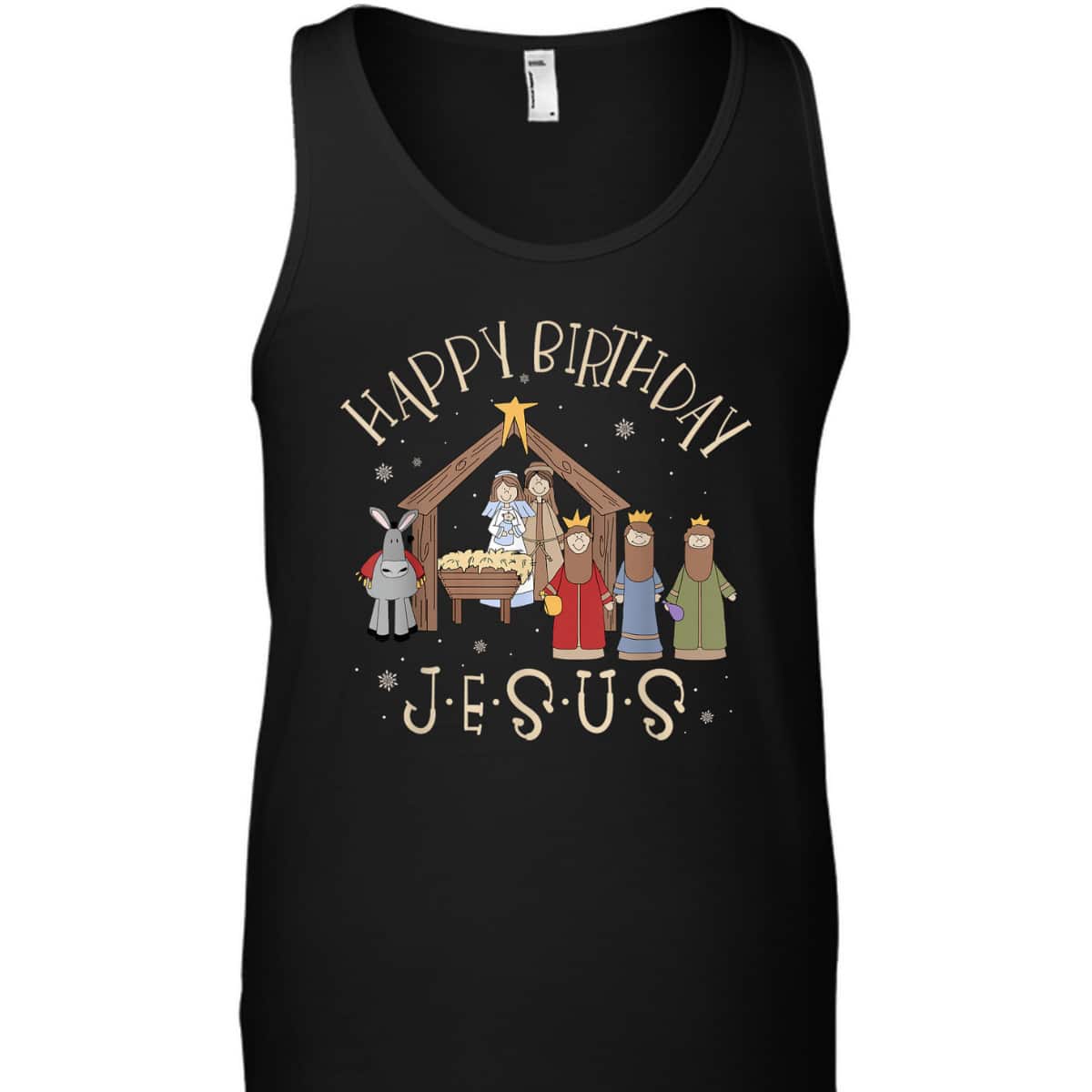 Nativity Happy Birthday Jesus Christmas Nativity Christian T-Shirt Nativity Happy Birthday Jesus Christmas Nativity Christian T-Shirt