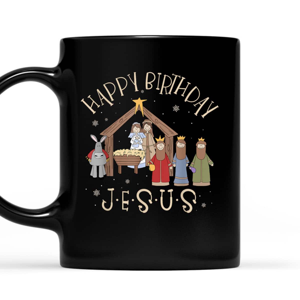 Nativity Happy Birthday Jesus Christmas Nativity Christian T-Shirt Nativity Happy Birthday Jesus Christmas Nativity Christian T-Shirt