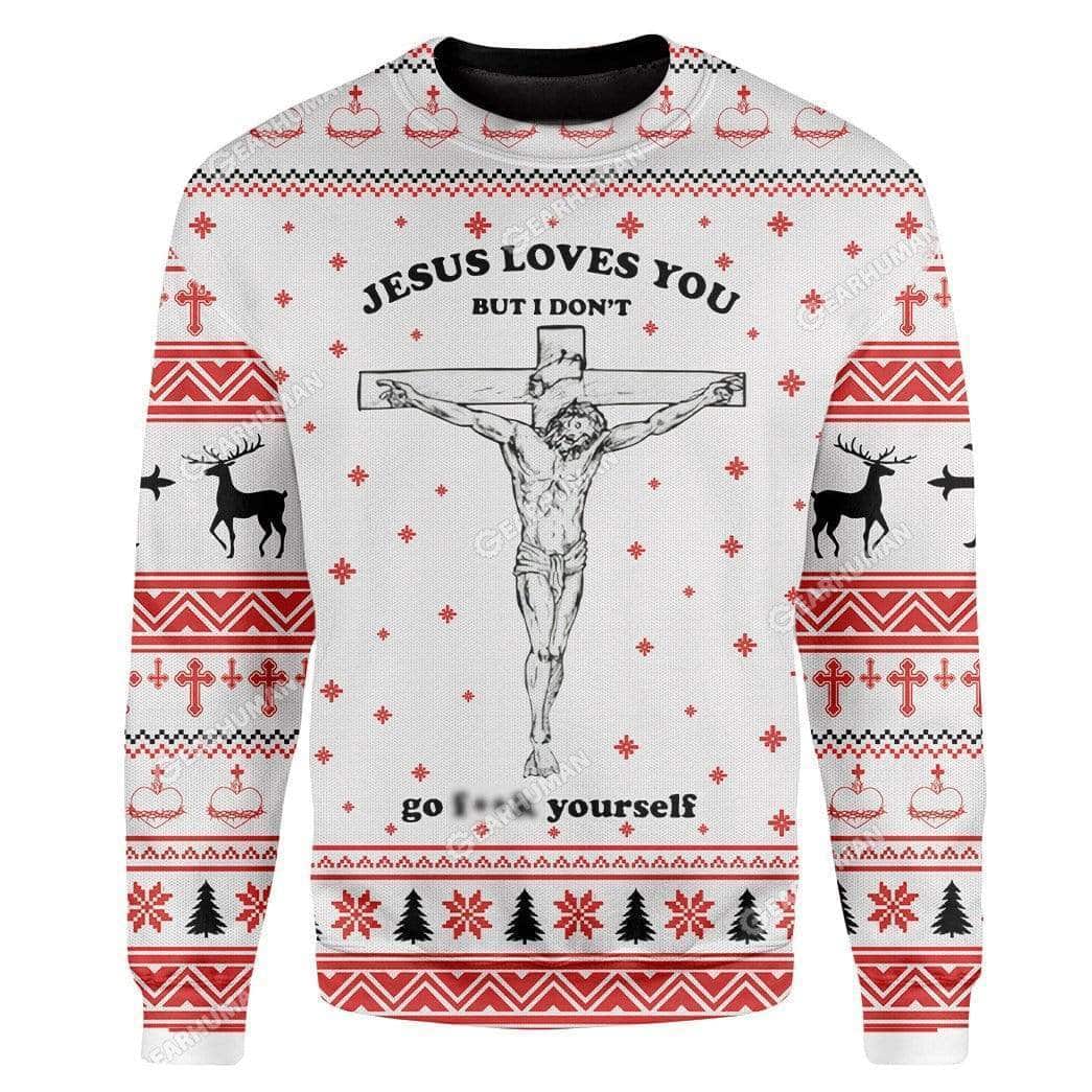 Christmas Ugly Ugly Christmas Sweater Funny Christian Religious Gift Jesus Loves You But I Don't Christmas Ugly Ugly Christmas Sweater Funny Christian Religious Gift Jesus Loves You But I Don't