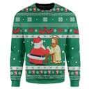 Santa And Jesus Christmas Ugly Ugly Christmas Sweater Arm Wrestling