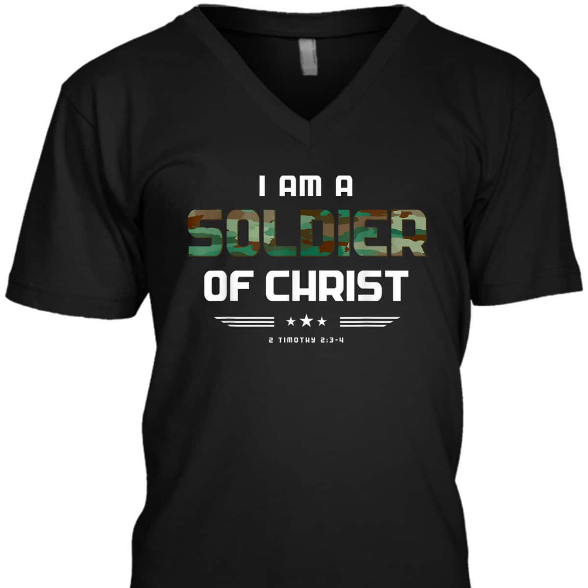 Christian Religious Bible Verse Soldier Of Christ Timothy T-Shirt Christian Religious Bible Verse Soldier Of Christ Timothy T-Shirt