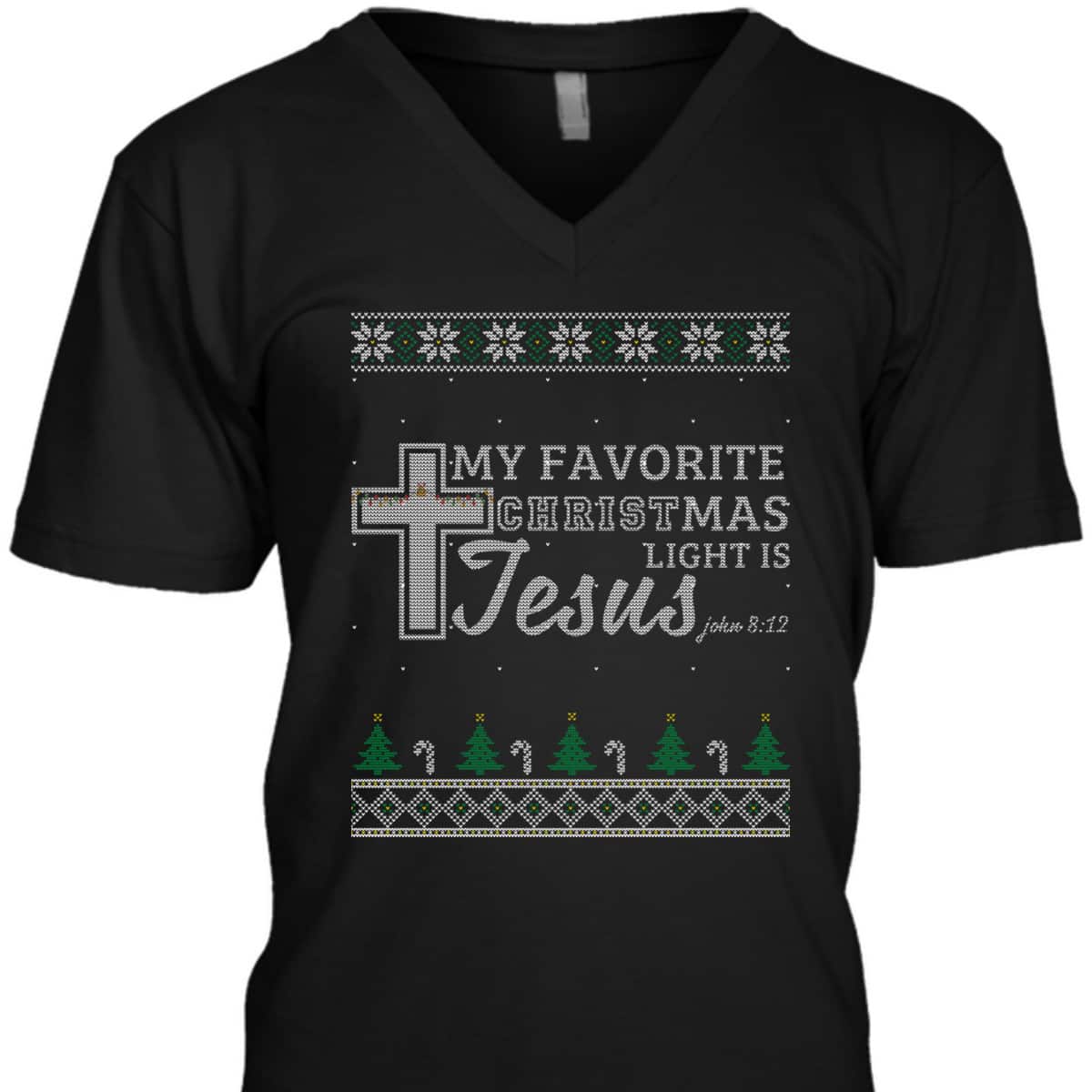 My Favorite Christmas Light Is Jesus Ugly Christmas T-Shirt Christian Religious Bible Verse My Favorite Christmas Light Is Jesus Ugly Christmas T-Shirt Christian Religious Bible Verse