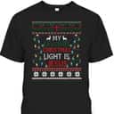 Bible Verse My Favorite Christmas Light Is Jesus Ugly Christmas T-Shirt Christian Religious