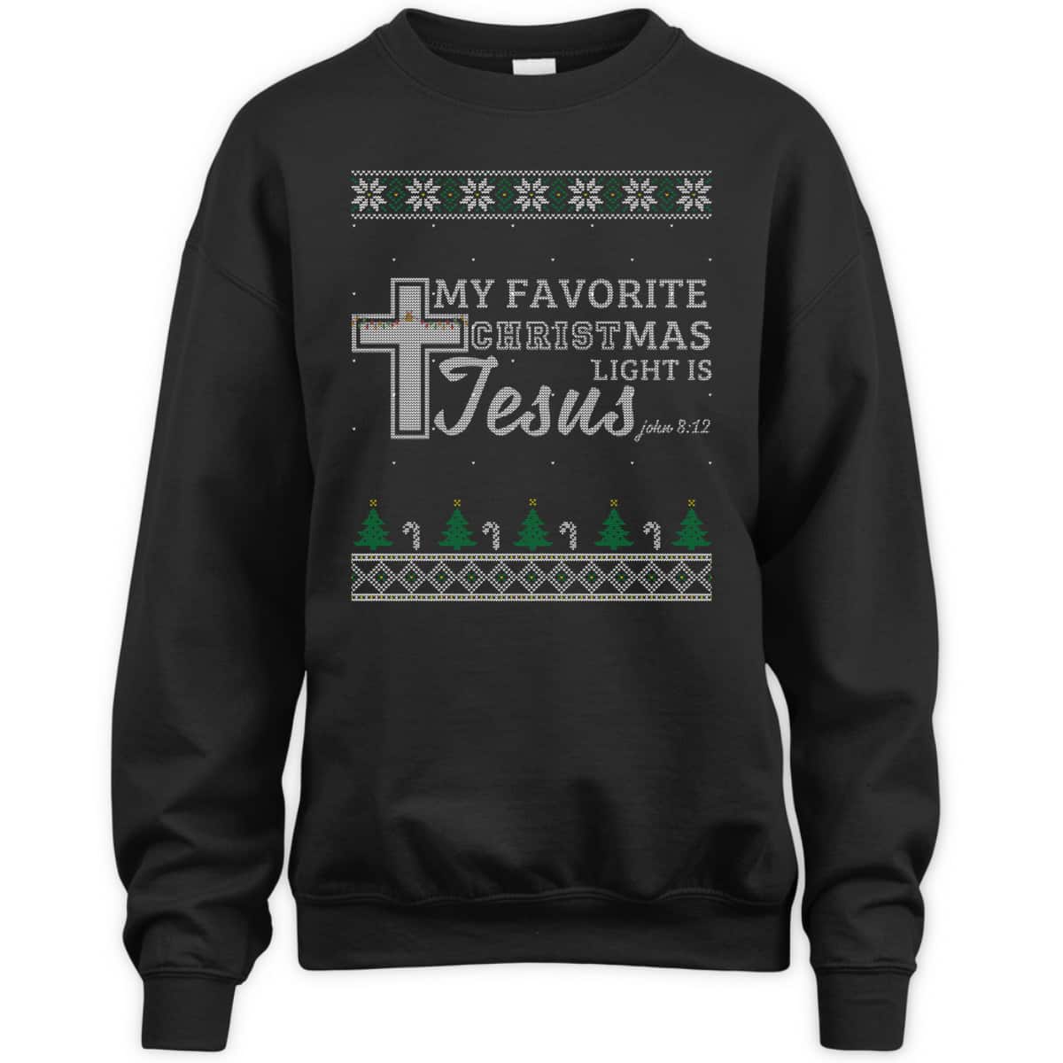 My Favorite Christmas Light Is Jesus Ugly Christmas T-Shirt Christian Religious Bible Verse My Favorite Christmas Light Is Jesus Ugly Christmas T-Shirt Christian Religious Bible Verse