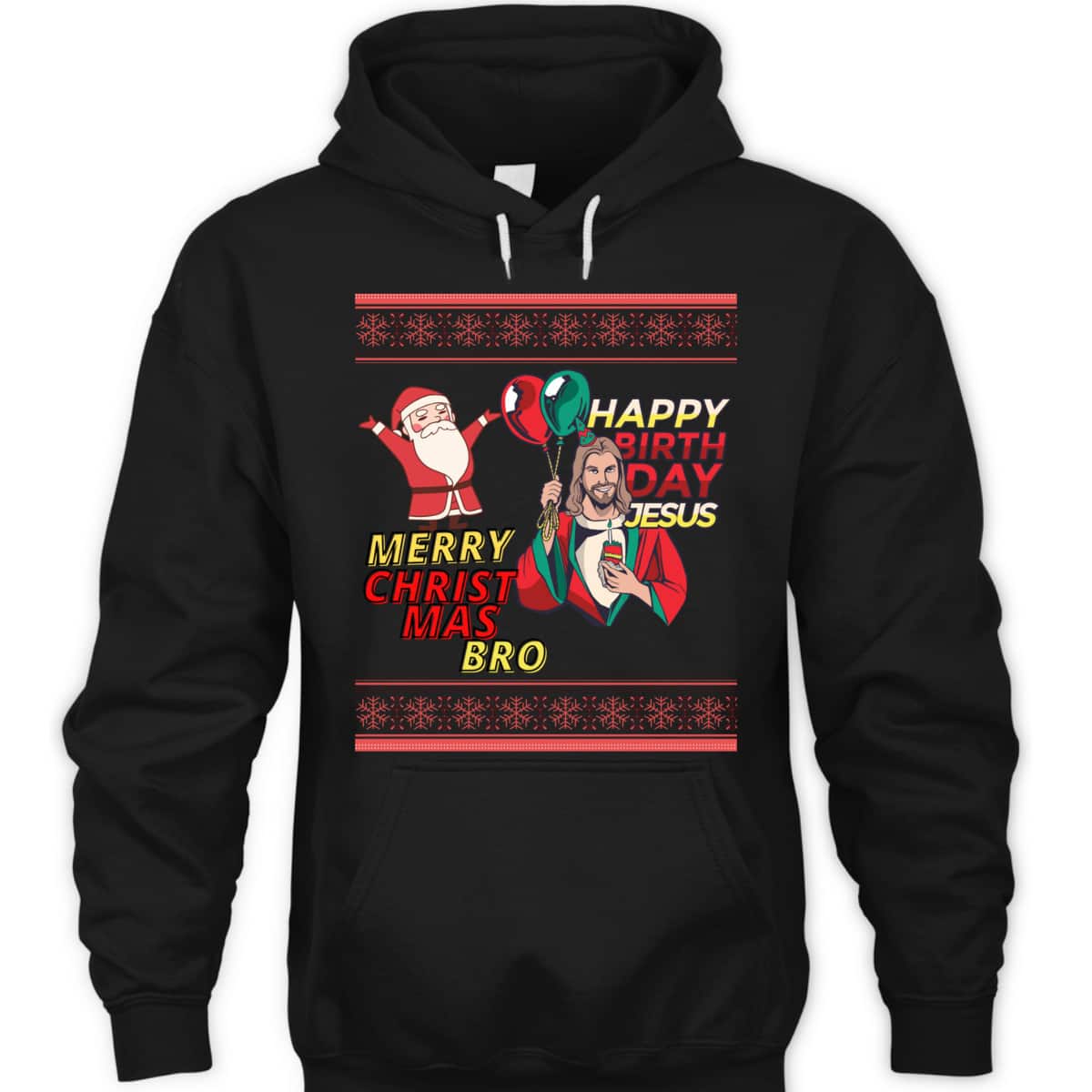Santa And Jesus Ugly Christmas T-Shirt Happy Birthday Jesus Christian Religious Santa And Jesus Ugly Christmas T-Shirt Happy Birthday Jesus Christian Religious