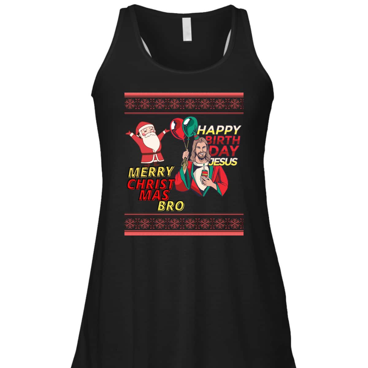 Santa And Jesus Ugly Christmas T-Shirt Happy Birthday Jesus Christian Religious Santa And Jesus Ugly Christmas T-Shirt Happy Birthday Jesus Christian Religious