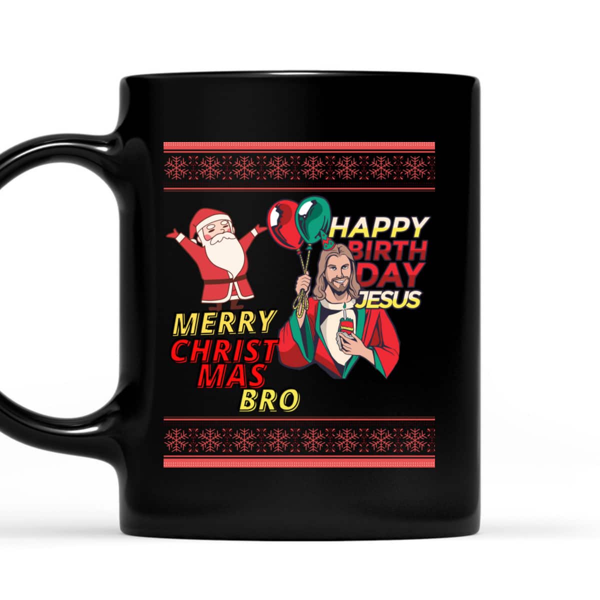 Santa And Jesus Ugly Christmas T-Shirt Happy Birthday Jesus Christian Religious Santa And Jesus Ugly Christmas T-Shirt Happy Birthday Jesus Christian Religious