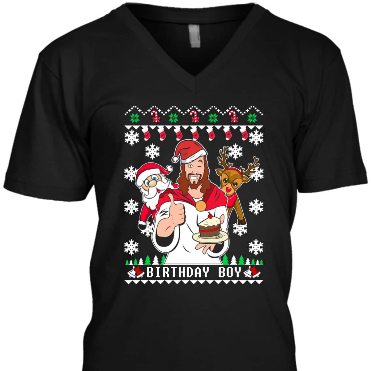 Birthday Boy Jesus Funny Ugly Christmas T-Shirt Christian Religious Gift Birthday Boy Jesus Funny Ugly Christmas T-Shirt Christian Religious Gift