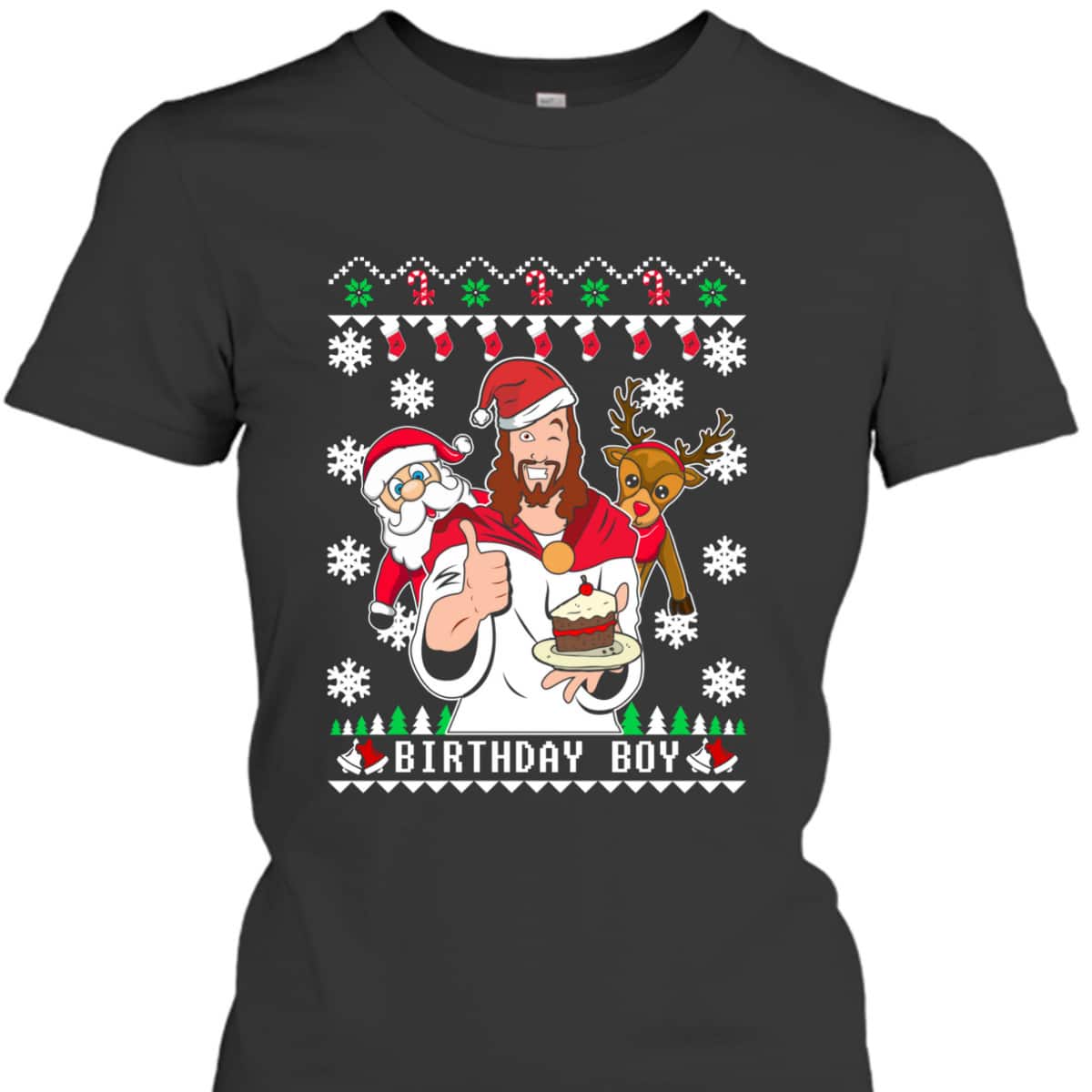 Birthday Boy Jesus Funny Ugly Christmas T-Shirt Christian Religious Gift Birthday Boy Jesus Funny Ugly Christmas T-Shirt Christian Religious Gift