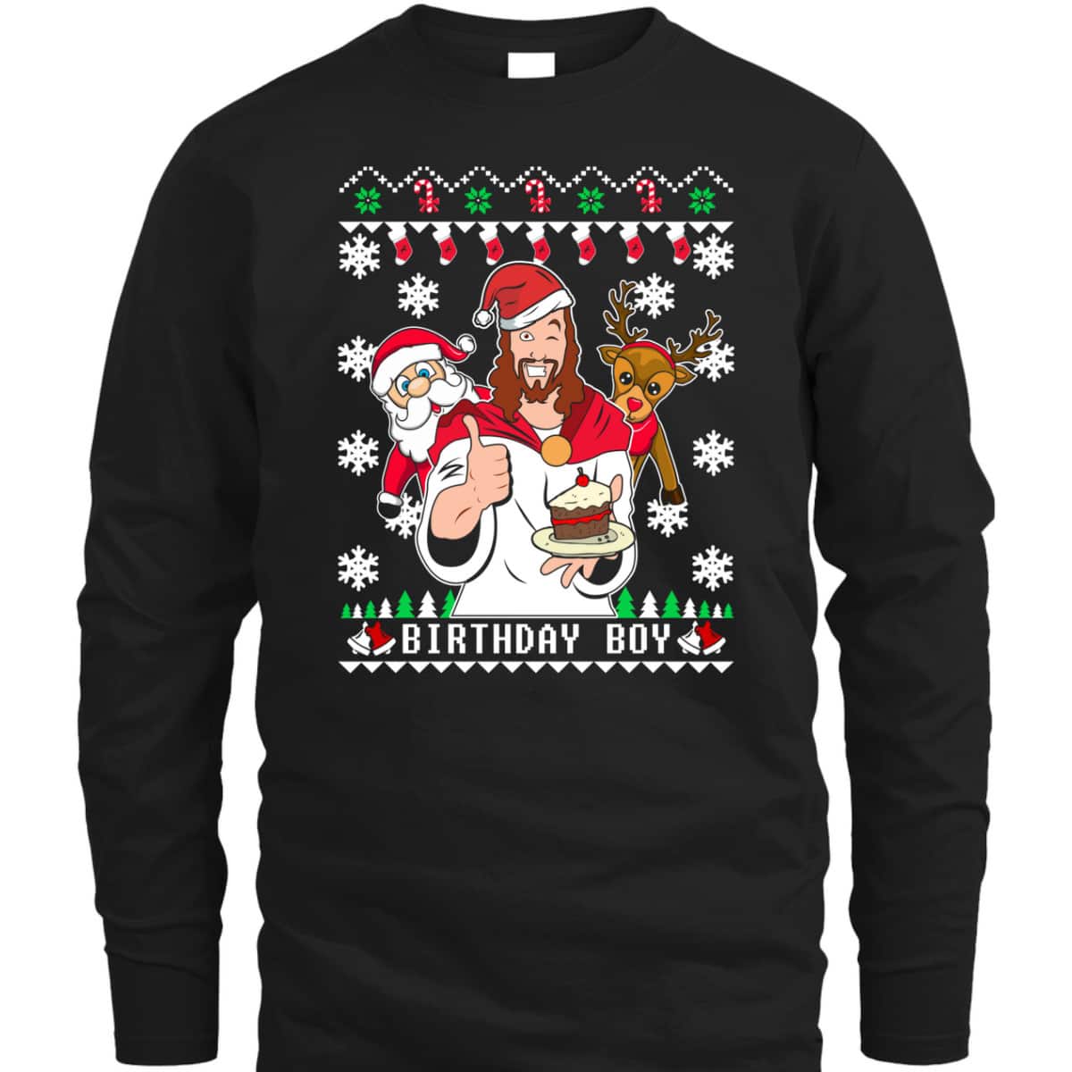 Birthday Boy Jesus Funny Ugly Christmas T-Shirt Christian Religious Gift Birthday Boy Jesus Funny Ugly Christmas T-Shirt Christian Religious Gift