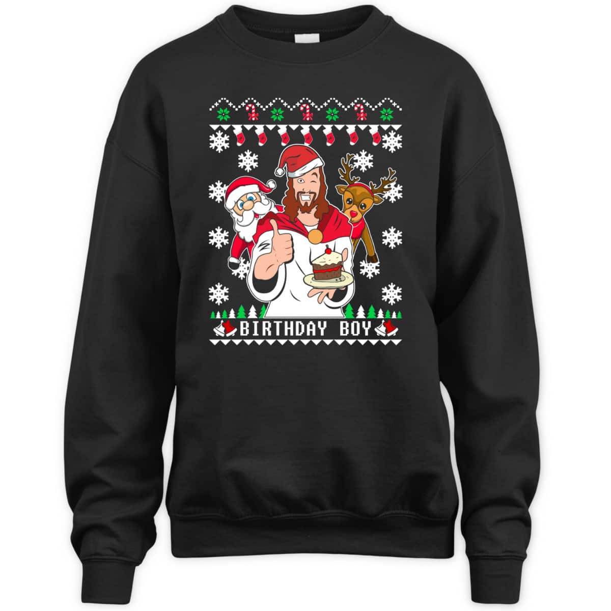 Birthday Boy Jesus Funny Ugly Christmas T-Shirt Christian Religious Gift Birthday Boy Jesus Funny Ugly Christmas T-Shirt Christian Religious Gift