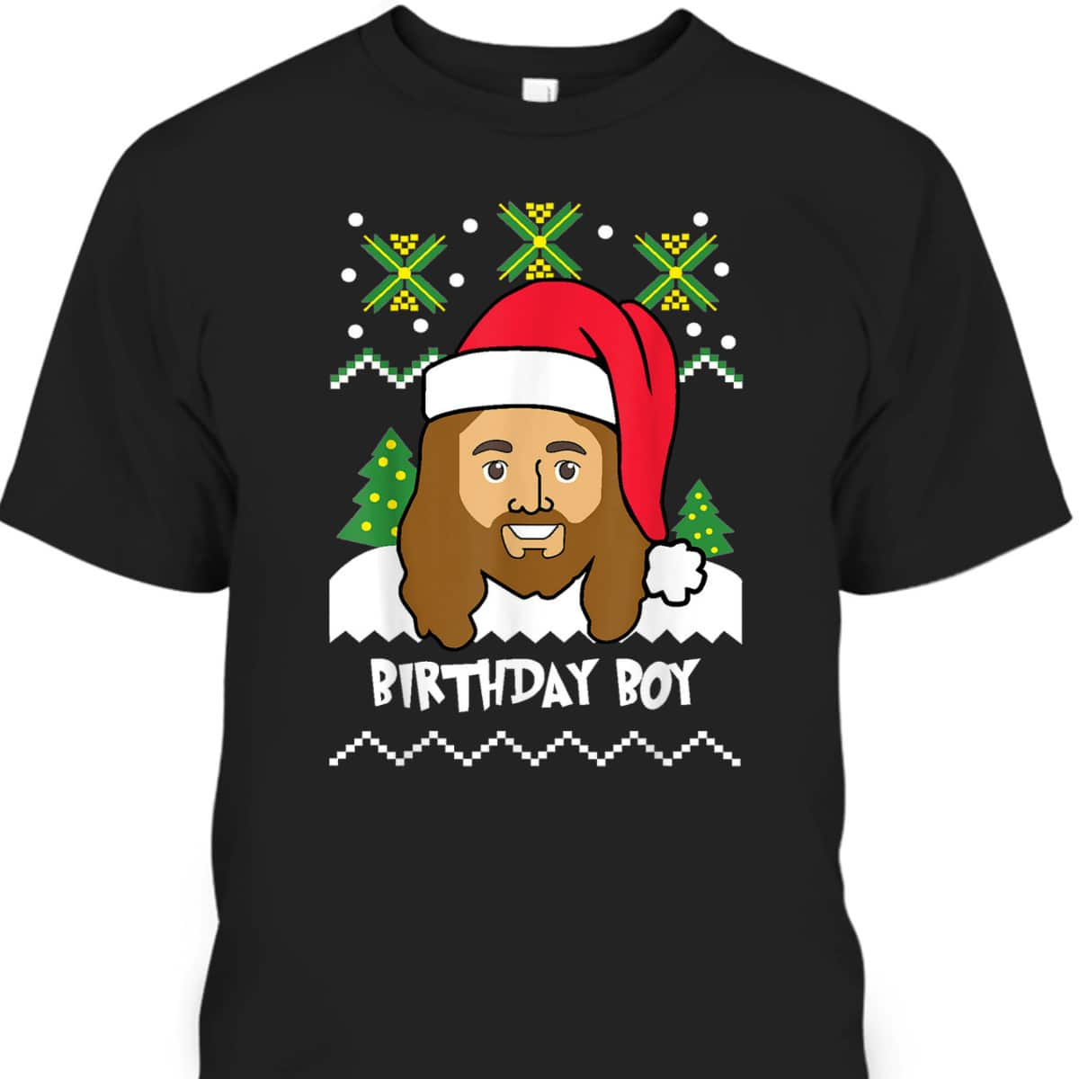 Jesus Birthday Boy Ugly Christmas Christian Religious T-Shirt