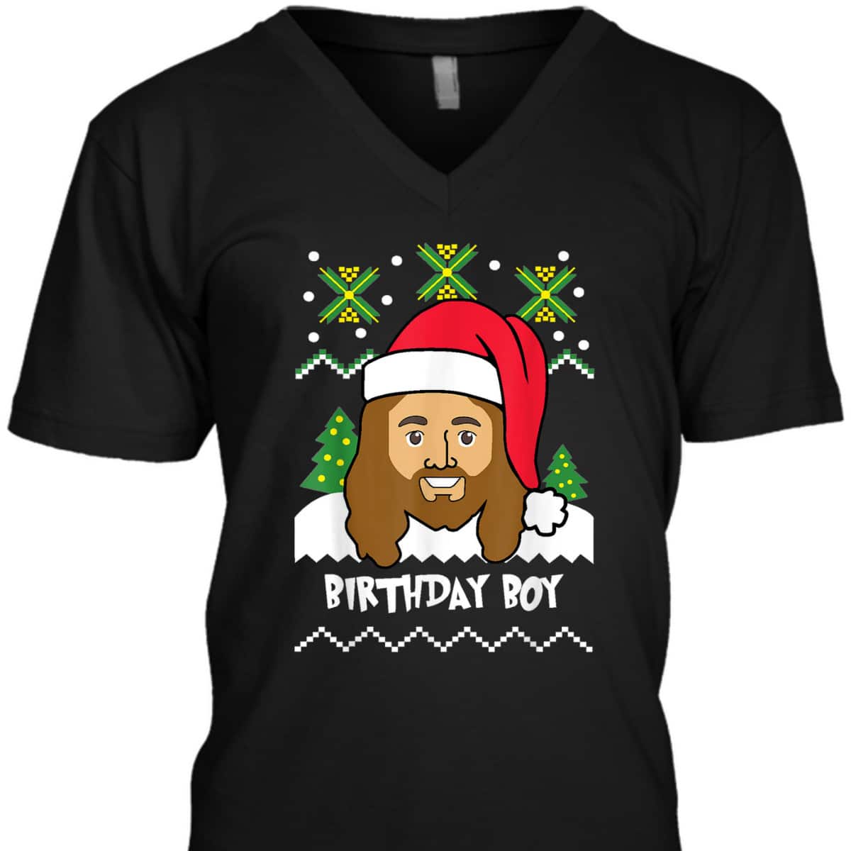 Jesus Birthday Boy Ugly Christmas Christian Religious T-Shirt Jesus Birthday Boy Ugly Christmas Christian Religious T-Shirt