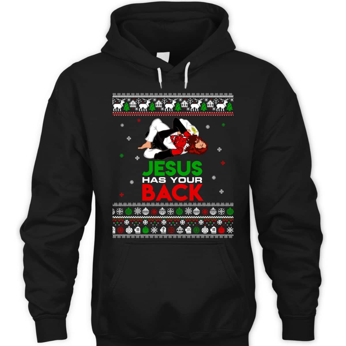 Jesus Has Your Back Ugly Christmas T-Shirt Christian Religious Gift Jesus Has Your Back Ugly Christmas T-Shirt Christian Religious Gift