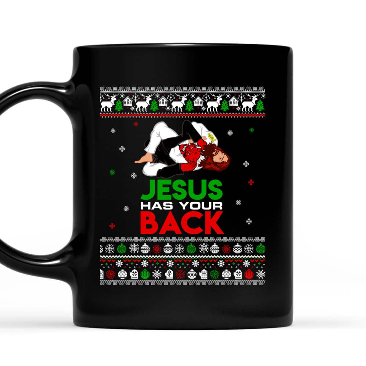 Jesus Has Your Back Ugly Christmas T-Shirt Christian Religious Gift Jesus Has Your Back Ugly Christmas T-Shirt Christian Religious Gift