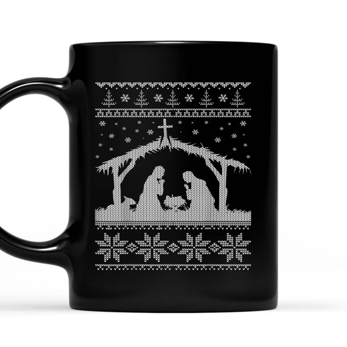 Nativity Scene Ugly Christmas T-Shirt Christian Religious Nativity Scene Ugly Christmas T-Shirt Christian Religious