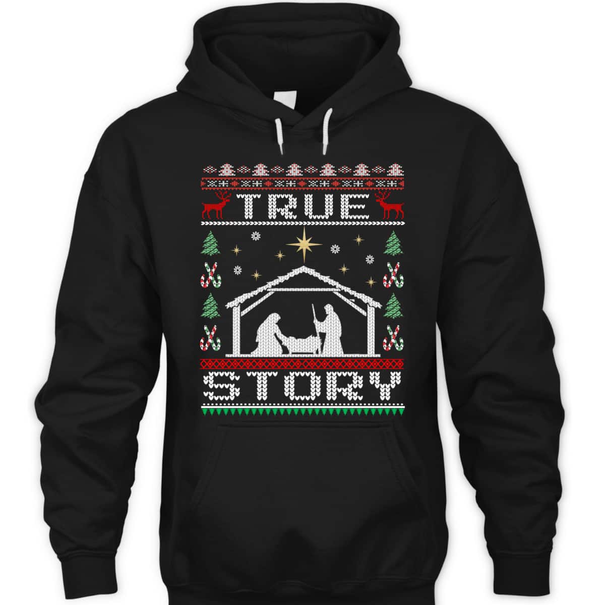 Christmas Nativity True Story Ugly Christmas Christian Religious T-Shirt Christmas Nativity True Story Ugly Christmas Christian Religious T-Shirt