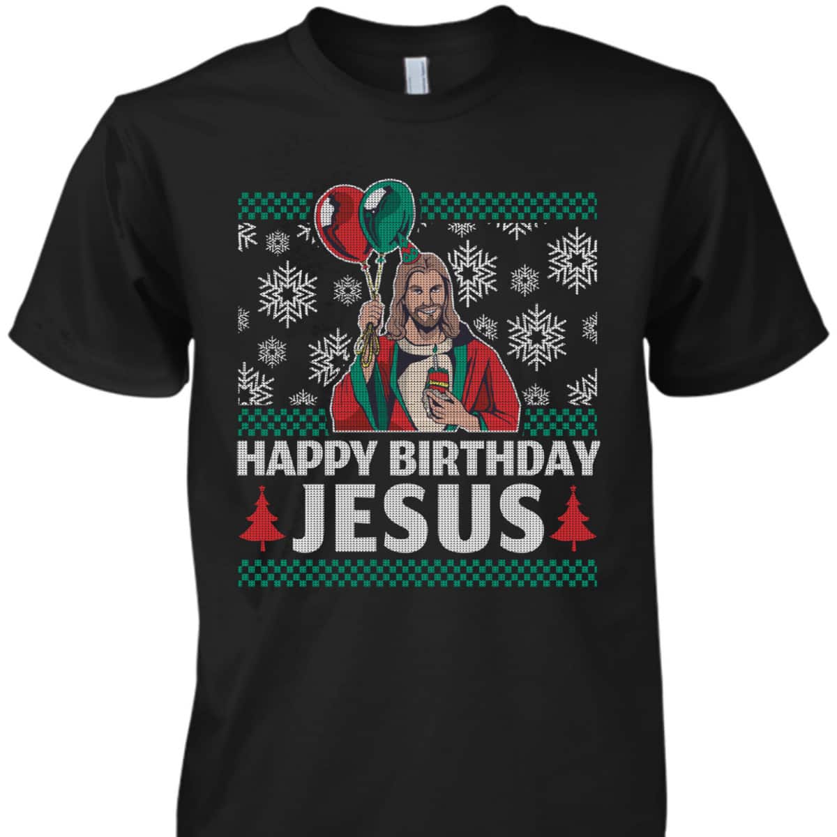 Merry Christmas Happy Birthday Jesus Christian Religious T-Shirt Merry Christmas Happy Birthday Jesus Christian Religious T-Shirt