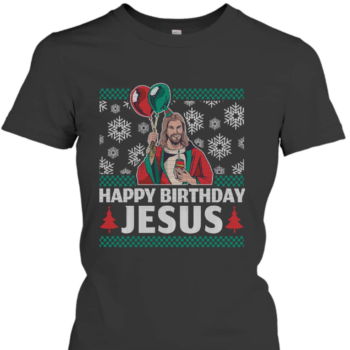 Merry Christmas Happy Birthday Jesus Christian Religious T-Shirt Merry Christmas Happy Birthday Jesus Christian Religious T-Shirt