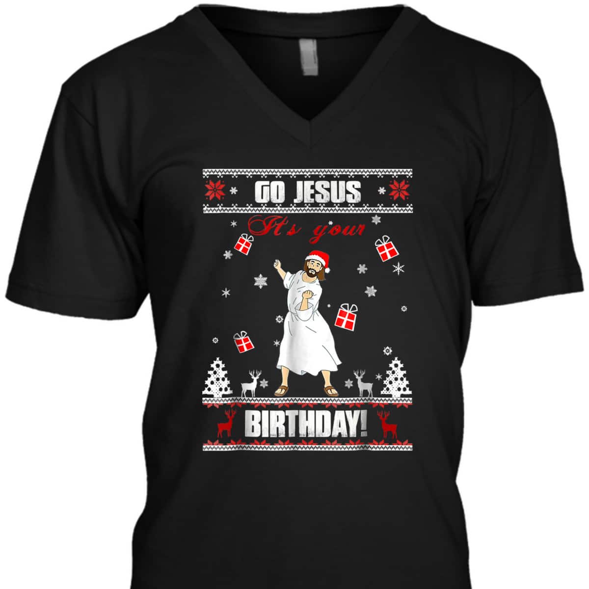 Awesome Go Jesus It's Your Birthday Ugly Funny Christmas Christian Religious T-Shirt Awesome Go Jesus It's Your Birthday Ugly Funny Christmas Christian Religious T-Shirt