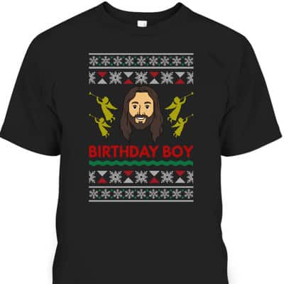Jesus Birthday Boy Ugly Christmas T-Shirt Style Gift Christian Religious