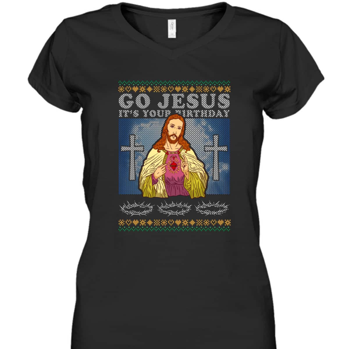 Funny Ugly Christmas T-Shirt Go Jesus It's Your Birthday Christian Religious Funny Ugly Christmas T-Shirt Go Jesus It's Your Birthday Christian Religious