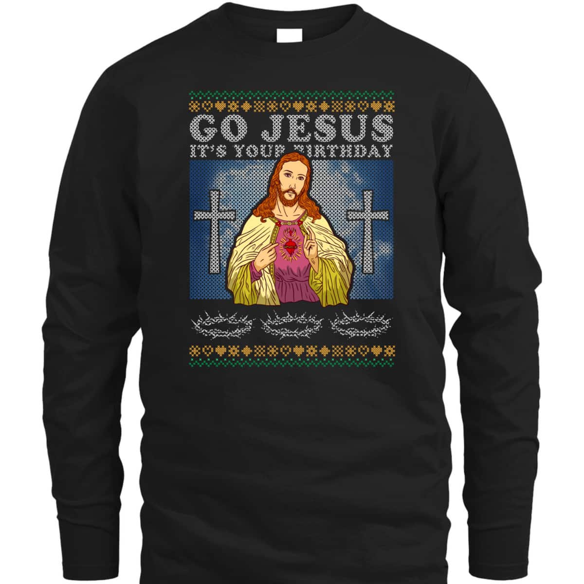 Funny Ugly Christmas T-Shirt Go Jesus It's Your Birthday Christian Religious Funny Ugly Christmas T-Shirt Go Jesus It's Your Birthday Christian Religious