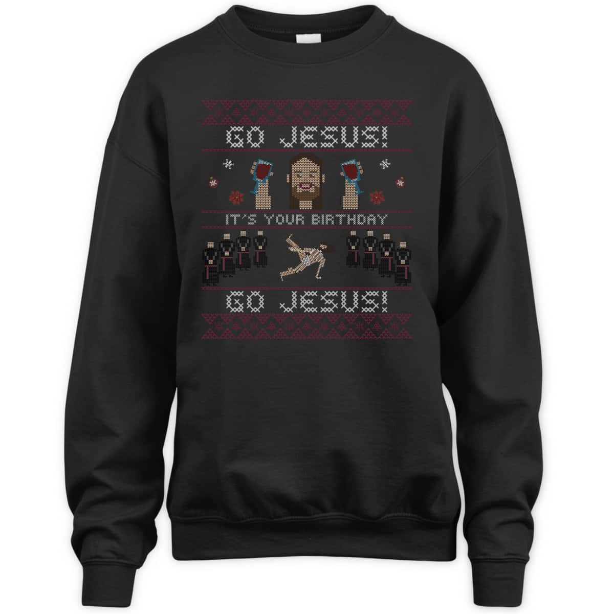Go Jesus It's Your Birthday Ugly Jesus Dancing Christmas Christian Religious T-Shirt Go Jesus It's Your Birthday Ugly Jesus Dancing Christmas Christian Religious T-Shirt