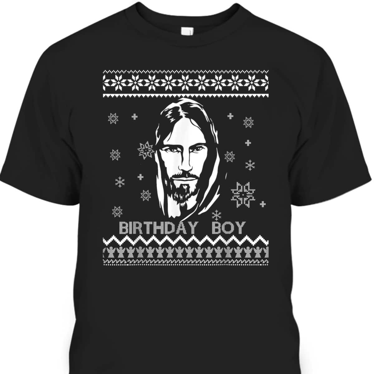 Jesus Birthday Boy Christmas Party Christian Religious T-Shirt