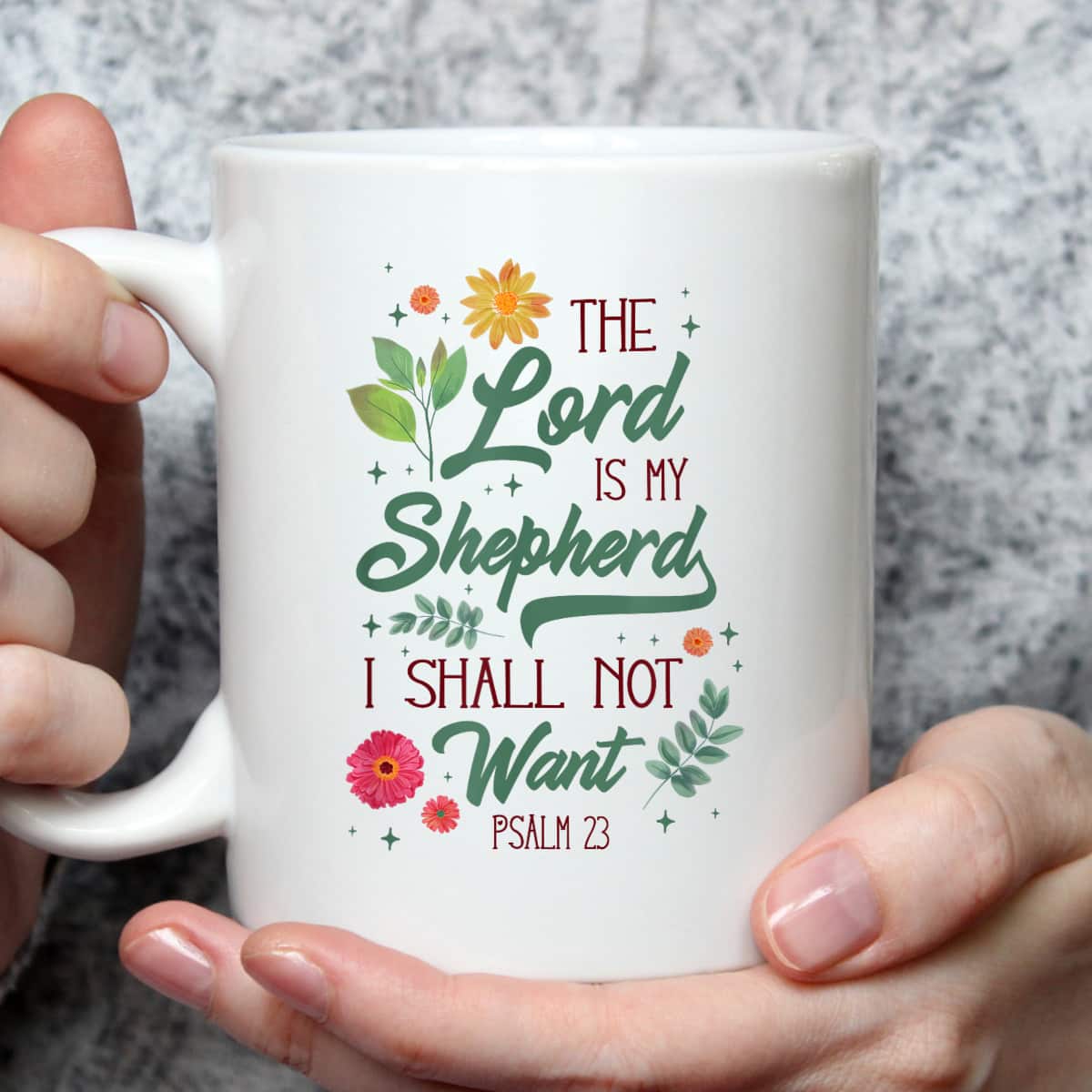 Christian Bible Verse The Lord Is My Shepherd Psalm 23 Flower T-Shirt Christian Bible Verse The Lord Is My Shepherd Psalm 23 Flower T-Shirt