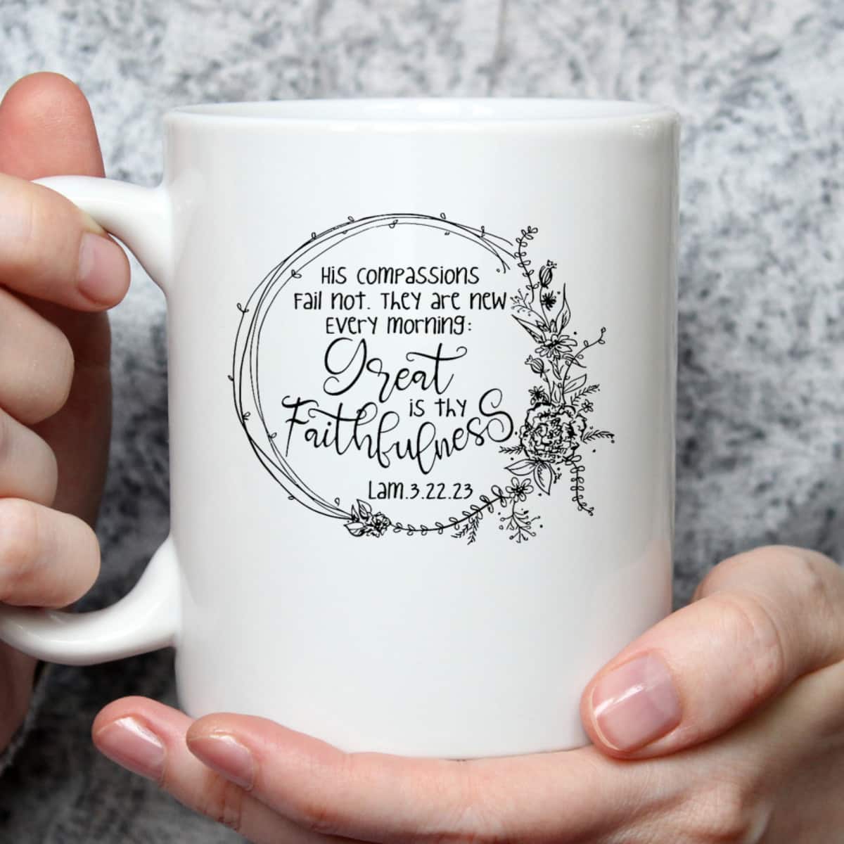 Great Is Thy Faithfulness Christian Devotee God Jesus Lover Bible Verse T-Shirt